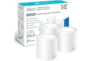 TP-Link Deco X50 Mesh WLAN Set (3-Pack), Wi-Fi 6 AX3000 Dualband Router & Repeater, 3x Gigabit Ports Per Unit, Recommended for 4-6 Bedroom Homes, Comprehensive Youth Protection