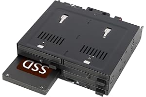 ICY DOCK 4 Bay 2.5" SATA/SAS SSD/HDD Hot-Swap Docking Enclosure for 5.25" Bay - flexiDOCK MB014SP-B R1