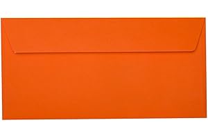 ‎PAPER24 Paper24 je 25 DIN lang Briefumschläge mit Haftstreifen (ohne Fenster) 11x22 cm Orange