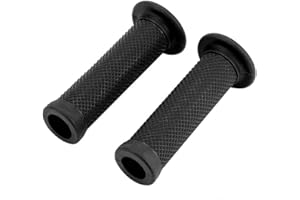 KSTE 2pcs 22mm POIGNÉES Universal Vintage Motorcycle Star Décor poignée Bar Ends (Noir)