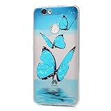 Schutzhülle für Huawei Nova Tasche Mavis's Diary Hülle Blau Bling Schmetterling TPU Softcase Fall Euit Back Cover Bumper Handytasche Scratch Telefon-Kasten Handyhülle Handycover - 