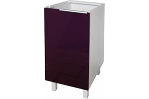 Berlioz Creations CP4BA - Mueble bajo de Cocina con 1 Puerta (40 cm), Color Morado Brillante