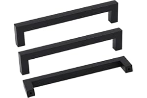 Goldenwarm 6 Stück Schrankgriffe 160mm Lochabstand Küchengriffe Schwarz Griffe Für Küchenschränke Möbelgriffe Edelstahl Türgriffe Küche