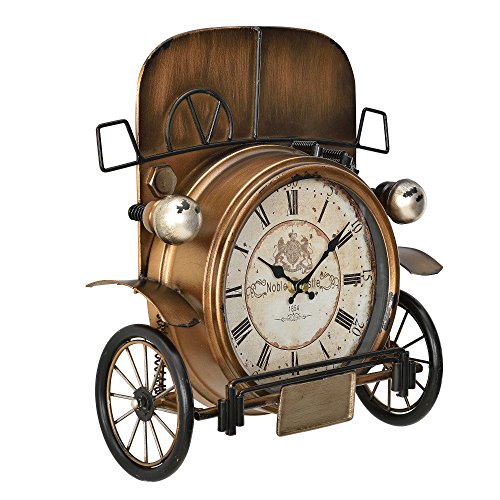 [en.casa]® Reloj de pared decorativo coche clásico c- on pantalla