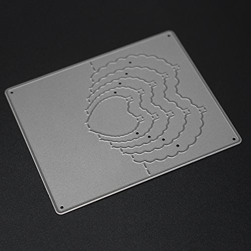 Amazingdeal365 5 PCS Herz Metall Form Schablonen Schneiden DIY Dekor Sammelalbum Karten Buchzeichen Lesezeichen als Geschenk für Freunde Geburtstag Kinder,Kindergarten Hobby Schule Handarbeit Unterricht usw. Ein tolles Geschenk! - 9