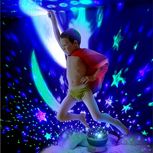 [Neueste Generation] LED Nacht Beleuchtung Lampe – Licht elecstars bis Ihr Schlafzimmer mit dieser Mond, Stern, Sky Romantische LED-Nachtlicht Projektor, – Beste Geschenk für Herren Damen Teens Kinder Einschlafhilfe - 8