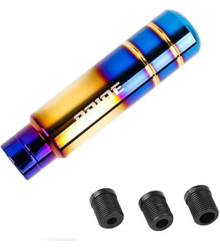 Pomo Universal Para Palanca De Cambios De 5 Velocidades Con 4 Adaptadores Para Coches Manuales Costuras Rojas 89622015