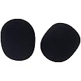 Careflection Mini Microphone Windscreens Mic Foam Covers for Lapel Lavalier Headset Microphone Black, Pack of 2 pcs (A Type)