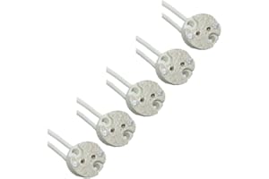 NCC-LICHT 5 x GU5,3/G4/G6,35 Fassung Keramik LED Halogen mit Kabel
