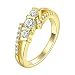 Yellow Chimes High Grade Crystal Golden Ring for Women and Girls RS.444.00