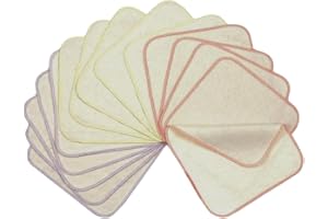 AVO + CADO Avo&Cado - Manoplas de Franela de una Sola Capa (orgánico) - 15 Piezas (opción de Color: Lila)