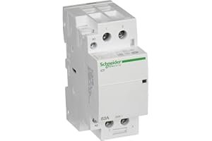 Schneider Electric A9C20862 iCT contacteur, Acti9, 63 A, 2NO, 220-240VCA, 50 Hz, Blanc