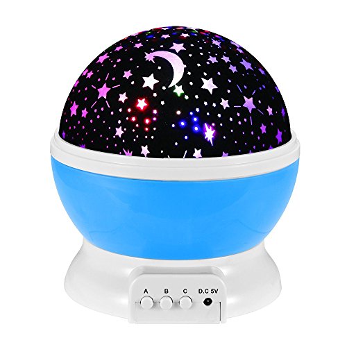 [Neueste Generation] LED Nacht Beleuchtung Lampe – Licht elecstars bis Ihr Schlafzimmer mit dieser Mond, Stern, Sky Romantische LED-Nachtlicht Projektor, – Beste Geschenk für Herren Damen Teens Kinder Einschlafhilfe - 2