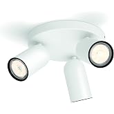 Philips myLiving Pongee Tavan/Duvar 3'l&uuml; Beyaz Spot Lamba GU10 Duy (Ampul birlikte verilmez)