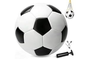 ‎INPODAK INPODAK Größe 2 Größe 3 Klassische Schwarz-Weiße Fußbälle Mini-Fußball für Kinder im Alter von 1-10 Jahren, Fußballgeschenke für Jungen und Mädchen, Kleine Bälle für Garten, Außenbereich
