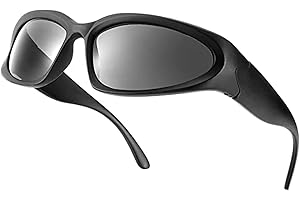 YUELUQU Y2K Wrap Around Sunglasses Men's Women's Futuristic Outdoor Sports Sunshade UV400 Glasses