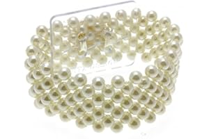 FloristryWarehouse marfil Pearl corsé de cuentas pulsera 2,5 cm