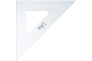 Graphoplex Equerre 45° 3 bords droits 26 cm Transparent