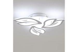 Comely Plafonnier LED Moderne, Creative 5 Têtes Lampe de Plafond 40W 4500LM, Luminaire Plafonnier en Acrylique pour Salon, Cuisine, Chambre à Coucher et Couloirs, Lumière Blanche Froide 6500K
