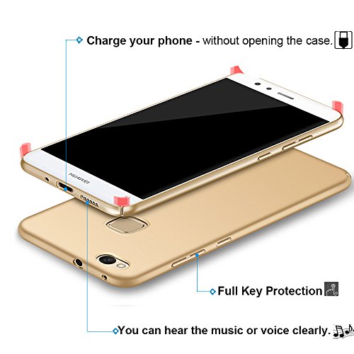 Oro Ultra-delgado Funda Case Cover y Protector de Pantalla Para Huawei P10 Lite 5 2 pulgadas  no es compatible con Huawei P10  Vooway   MS70375