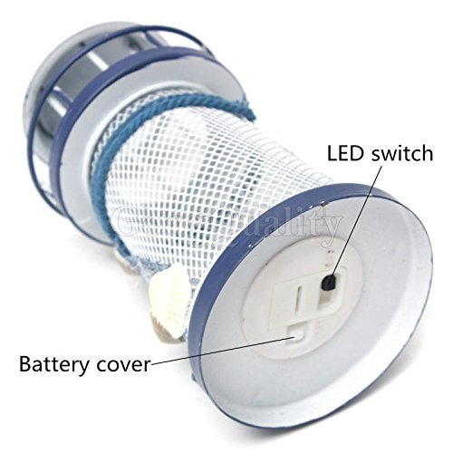 Deko Mittelmeer Style Leuchtturm Eisen Kerze LED Licht Haus Dekoration – Anker , 14.5cm - 2