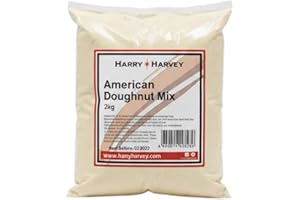 Harry Harvey American Donut / Doughnut Mix 2 kg | Classic US-Style Doughnut Batter Mix | Easy Make-&-Fry Mix for Home or Café Use