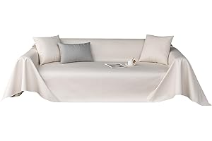 VanderHOME Funda de Sofá Antideslizante Suave Protección de Muebles Funda de Sofá Protectora Impermeable Cojín de Sofá Desenfundable Protector de Mascotas 90 * 240cm-Beige(1 PC