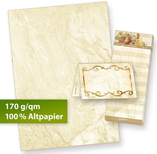 Karton Marmor A4 (25 Stück) 170 g/qm dickes Briefpapier alt braun strukturiert