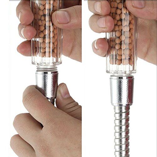 Handbrause , Bad Duschkopf 3 Farbe LED Duschkopf Wassereinsparung Handbrause modifizierte Hochdruck Anion Filter—OYSHOPP - 4