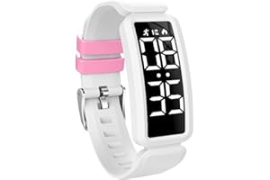 aswan watch Reloj Digital para Niñas y Niños con Cronómetro,Podómetro,Distancia y Calorías sin APPs ni Móvil,Calendario,Despertador-Reloj Fitness Tracker Infantil con Correa de Silicona