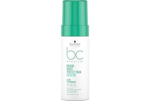 Schwarzkopf Professional Bonacure Volume Boost Perfect Foam Mousse Coiffante Cheveux Fins Et Mous Complexe De Soins Végan Avec Créatine Et Panthénol Antistatique Meilleure Maniabilité 150 ml