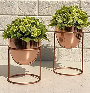 HOMEROX Metal Planter Coper outdor indor Planter Set Off 2