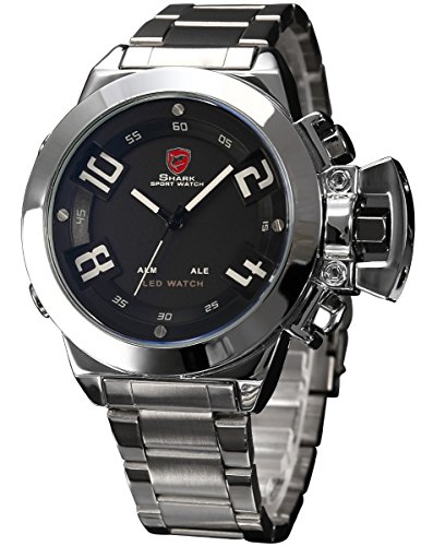 SHARK XXL LED Digital Armbanduhr Herrenuhr Quarzuhr Sportuhr Datum Uhr Watch SH027 SHARK XXL LED Digital Armbanduhr Herrenuhr Quarzuhr Sportuhr Datum Uhr Watch SH027