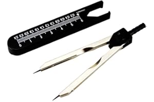 RANCROSS ECG EKG Medical Zirkel Stechzirkel 2in1 Gebrauch von Zirkel und Lineal Reisszirkel Schwarz