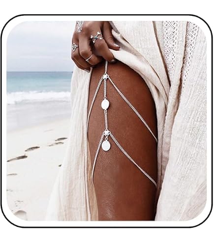 Chaîne Pour Cuisse En Strass - Bijou Corps Sexy Pour Plage, Festival - Style Bohème étincelant