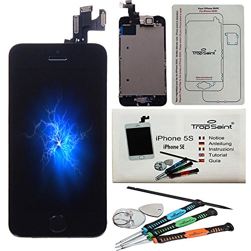 détail Ecran Complet Noir LCD pour iPhone SE - Kit de Réparation Trop Saint®