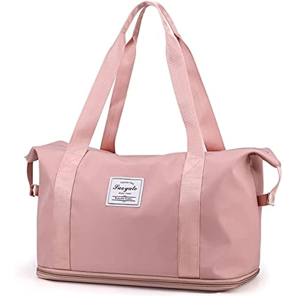 Storite Foldable Travel Duffle Bag - 46x23x23cm Light Blue, Gym & Weekend Bag With Shoe Compartment - View #13
