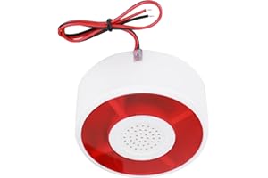 SONEW Alarma de luz y Sonido de DC de 12V, luz y Sonido Intermitente Luz de Advertencia de señal estroboscópica