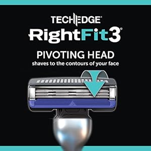 Techedge Rightfit3 Razor Blades - Compatible with Gillette Mach 3* Handles 10 Refills Pack1 Units - Image 5