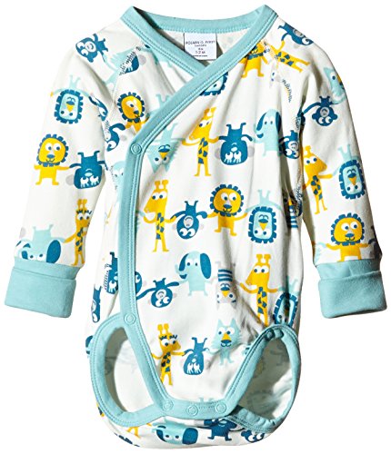 Polarn O. Pyret Unisex Baby Northfields Animal Print Bodysuit, Multicoloured (Stockholm), 4-6 Months