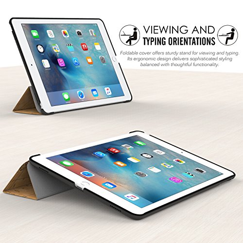 MoKo Hülle für iPad Pro 9.7 – Ultra Lightweight Slim PU Leder Tasche Schutzhülle Schale Smart Shell Case mit Auto Schlaf / Wach Funktion und Standfunktion für Apple iPad Pro 9.7 Zoll Tablet, Landkarte H - 4