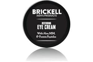 Brickell Men's Products Crème Réparatrice pour les Yeux, Naturel et Bio, Baume Anti-Âge pour les Yeux pour Réduire les Rides, les Poches, les Cernes - 15ml