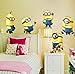 5 Minions Despicable Me Removable Wall Stickers Decal Home Decor Kids Room (Large)