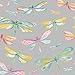 Produktbild Brittschens Stoffe und Zutaten Stoff Softshell | Dragonfly Libellen auf grau | ab 50cm x 144cm | Kinderstoff | Stoff zum Nähen | Meterware