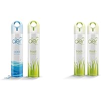 Godrej aer spray, Air Freshener - Cool Surf Blue & Fresh Lush Green (Pack of 2, 240 ml each) and Godrej aer spray, Air…