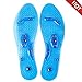 Produktbild BeYself Transparente Magnetische Orthopädische Einlegesohlen Breathable Desodorierende Sweatproof Bequeme Massage Einlegesohlen für Mann-Frauen, Anti-Fasciitis, die Fersen-Schmerz Entlasten (Blau)