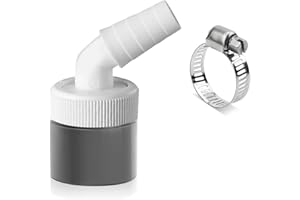 SCDZY Waschmaschine Abfluss Adapter, 1 1/4 zoll Waschmaschinenanschluss Waschmaschine Anschluss Abfluss für Rohr Ø40 mm, Eingang Ø19-24 mm mit Schlauchschelle, für Geschirrspüler Trockner Gartenschläuche