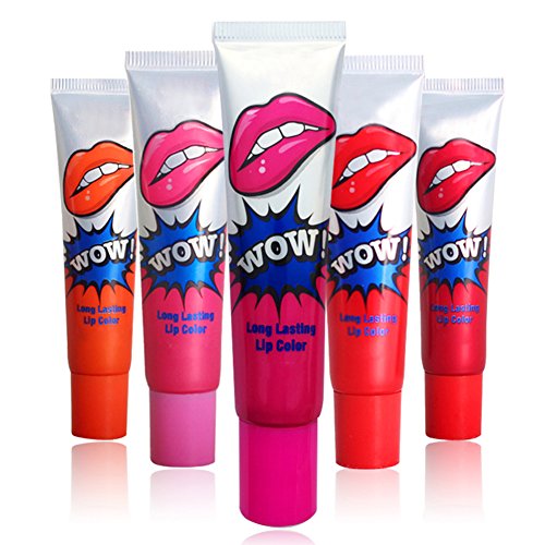 Blue Vessel 6pcs Tattoo Magic Color Peel Off Mask Tint eine dauerhafte Wasserlippenglanz -Lippenstift