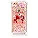 Produktbild KSHOP Handytasche Hülle für iPhone 6 / iphone 6S 4.7" mit Flüssigkeit - Hartschale Backcover Case Schutzhülle Cover Wasser mit Schneekugel Sterne glitzernd Bling Bling Transparent mit Muster Animation - Weihnachten Hirsch mit Kindern
