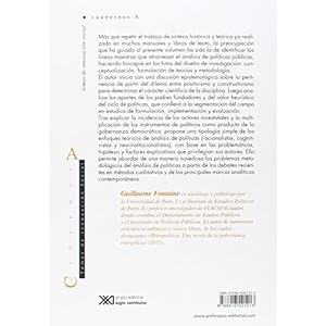 El análisis de políticas públicas: Conceptos, teorías y métodos